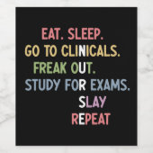 Funny Nursing School student Future Nurse Gifts Wijn Etiket (Enkel label)