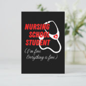 Funny Nursing School Student Gift RN Stethoscope RSVP Kaartje (Staand voorkant)