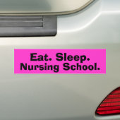 Funny Nursing Student Bumpersticker (Op auto)