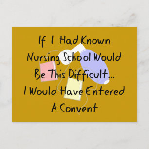 Funny Nursing Student "Entertainment a Convent" ca Briefkaart