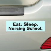 Funny Nursing Student Gifts Bumpersticker (Op auto)