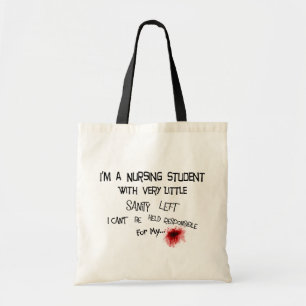 Funny Nursing Student T-shirts en cadeautjes Tote Bag