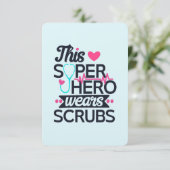 Funny Nursing Superheld Gezegde Dank u Kaart (Staand voorkant)