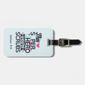 Funny Nursing Superheld Gezegde Typografie Bagagelabel (Voorkant horizontaal)