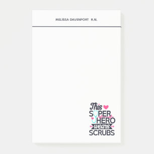 Funny Nursing Superheld Gezegde Typografie Post-it® Notes