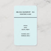 Funny Nursing Superheld Gezegde Typografie Visitekaartje (Achterkant)