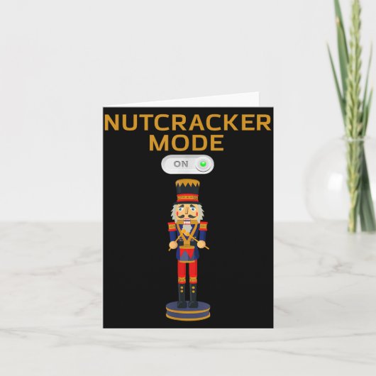 Funny Nutcracker Shirt Christmas Nutcracker Mode O Kaart (Voorkant)