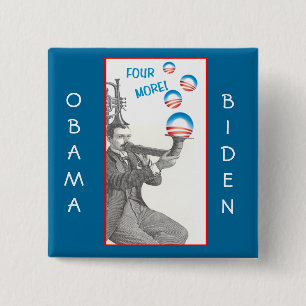 Funny Obama Biden pin Vierkante Button 5,1 Cm