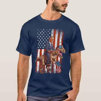 Funny Obama Riding TRex Patriotic and Sarcastic US T-shirt