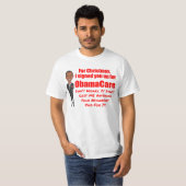 Funny ObamaCare-kerstgrappen T-shirt (Voorkant volledig)