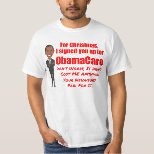 Funny ObamaCare-kerstgrappen T-shirt