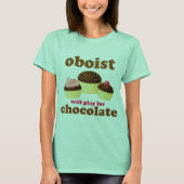 Funny Oboe Chocolate T-shirt (Voorkant)