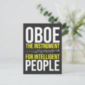 Funny Oboe Player Intelligent Musician Humor Briefkaart (Staand voorkant)