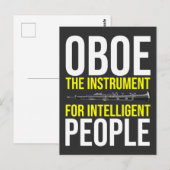 Funny Oboe Player Intelligent Musician Humor Briefkaart (Voorkant / Achterkant)