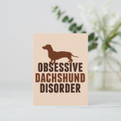 Funny Obsessief Dachshund Disorder Briefkaart (Staand voorkant)