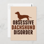 Funny Obsessief Dachshund Disorder Briefkaart (Voorkant / Achterkant)