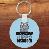 Funny Obsessief Hippo stoornis Sleutelhanger (Voorkant)