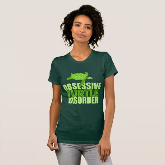 Funny Obsessive Turtle Disorder T-shirt (Voorkant volledig)