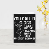 Funny Ocd Quote Put It Back Where It Belongs  Kaart (Gele Bloem)