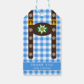 Funny Octoberfest Lederhosen Suspenders Cadeaulabel (Achterkant)