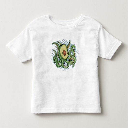 Funny Octopus Avocado Kinder Shirts (Voorkant)