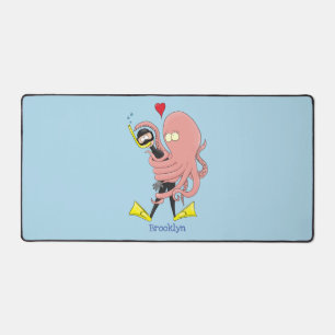 Funny octopus hugs diver cartoon humor bureaumat