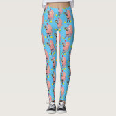 Funny octopus hugs diver cartoon humor leggings (Voorkant)