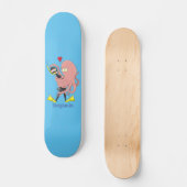 Funny octopus hugs diver cartoon humor skateboard (Voorkant)