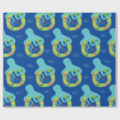 Funny Octopus Kerstmis Cadeaupapier (Vlak)