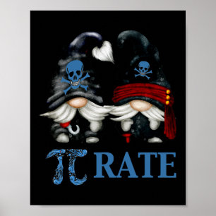 Funny Octopus Pi Day Symbol for Wiskunde Teacher P Poster