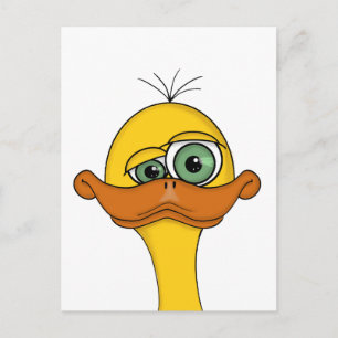 Funny Odd Duck Cartoon Briefkaart