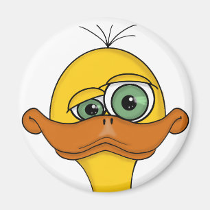 Funny Odd Duck Cartoon Magneet