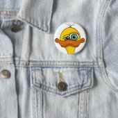 Funny Odd Duck Cartoon Ronde Button 5,7 Cm (In situ)