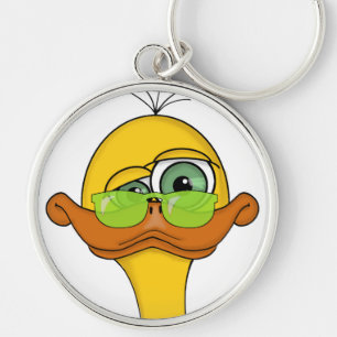 Funny Odd Duck Cartoon Sleutelhanger