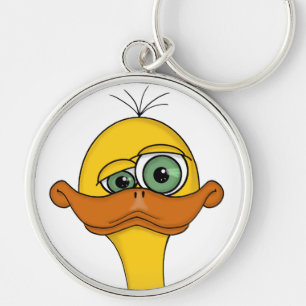 Funny Odd Duck Cartoon Sleutelhanger