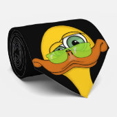 Funny Odd Duck Cartoon Stropdas (Opgerold)