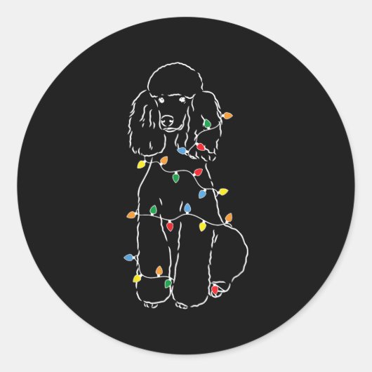 Funny Odle Christmas Tee Shirt - Cute Odle With Ch Ronde Sticker (Voorkant)