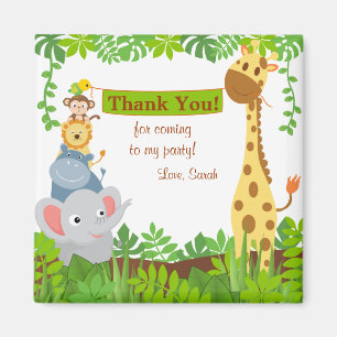Funny Oerwoud Animals Dank je Magnet Magneet