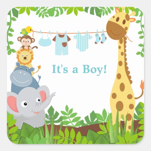 Funny Oerwoud Animals kondigt sticker aan (Voorkant)