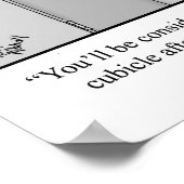 Funny Office Humor Poster "Cubicles" (Coin)