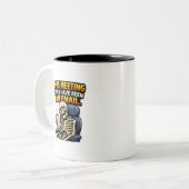 Funny Office Skeleton Meeting Email Coffee Mug (Devant gauche)