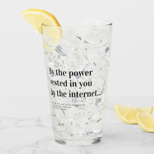 Funny Officers Voorstel trouwt ons Glas (Voorkant ijs)