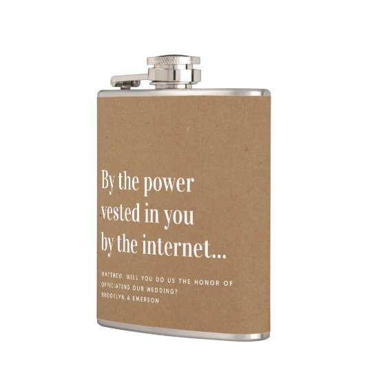 Funny Officers Voorstel trouwt ons Heupfles (Links)