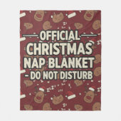 Funny Official Christmas Nap Do Not Disturb Fleece Deken (Voorkant)