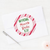 Funny Official North Pole Elf Kerst stickers (Envelop)