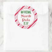 Funny Official North Pole Elf Kerst stickers (Tas)