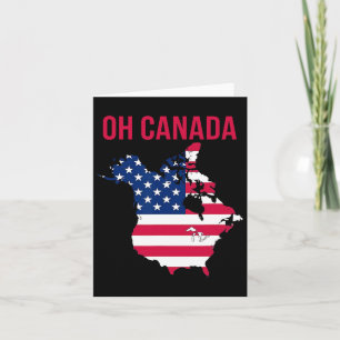 Funny Oh Canada Drôle Trump Carte De Usa Tee