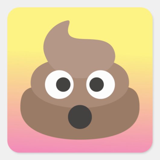 Funny Oh Poop Emoji Stickers (Voorkant)