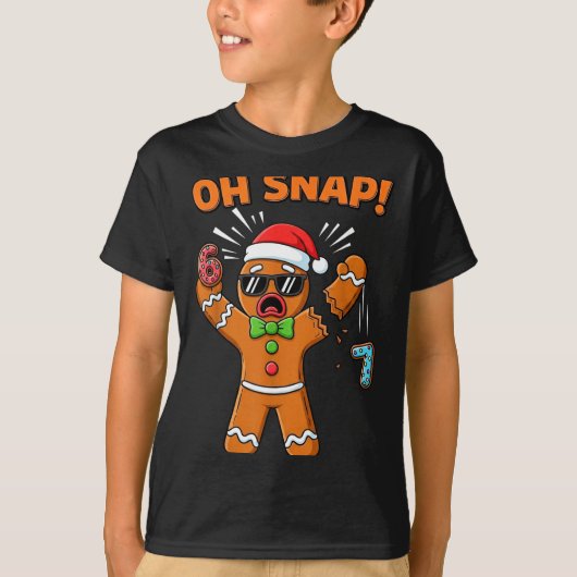Funny Oh Snap 67 Six Seven Meme Gingerbread Man T-shirt (Voorkant)
