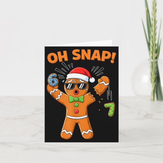 Funny Oh Snap 67 Six Seven Meme Gingerbread Men Wo Kaart (Voorkant)